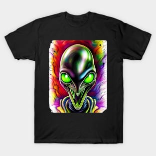 Colorful Alien Funny UFO T-Shirt